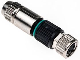 Gniazdo Din 3 -pinowe Żeński Montaż na kablu M8