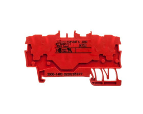 Złączka szynowa 4-przewodowa 1,0mm2 czerwona 2000-1403 TOPJOBS