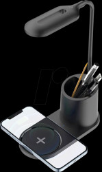 261848 LED desk lamp, 10 W, with pen holder and inductive charger