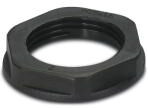 Counter nut, PG29, 46 mm, black, 1424564
