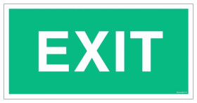 ZNAK - AC004 EXIT 20 x 10 cm PS - Płyta 1mm foto.