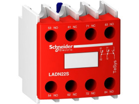 Styk pomocniczy czerwony 2NO+2NC 10A LADN22S SCHNEIDER ELECTRIC