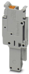 Plug, push-in connection, 0.14-4.0 mm², 1 pole, 24 A, 6 kV, gray, 3211274