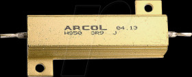 HS50 1K5 F wirewound resistor, axial, 50 W, 1,5 kOhm, 1
