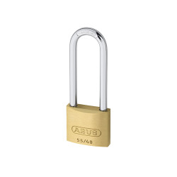 ABUS 04762 55/40mm Brass Padlock 63mm Long Shackle