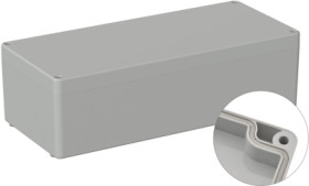 ABS enclosure, (L x W x H) 340 x 150 x 100 mm, light gray (RAL 7035), IP66, 5U340400