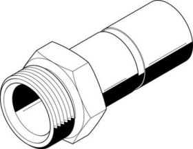 Złączka pneumatyczna G 1 męskie Wciskane 28 mm Festo Adapter prosty do rur