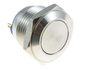Metal 16mm Push Button Off(On) Momentary Switch SPST