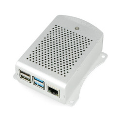 Obudowa do Raspberry Pi 4B aluminiowa VESA - srebrna - LT-4B01-A