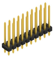 Pin header, 20 pole, pitch 2.54 mm, straight, black, 10058738