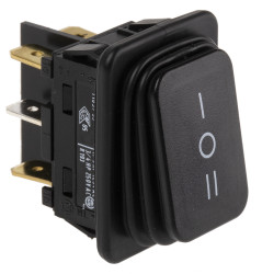 Przełącznik kołyskowy Wł.-wył.-wł. Nie 12 A DPDT Czarny IP65 Marquardt