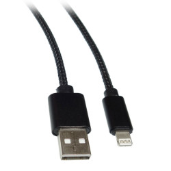 Kabel USB/Lightning 1m Czarny iPhone, USB2.0