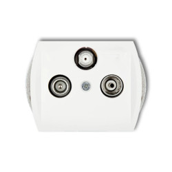 TREND Gniazdo antenowe RTV-SAT końcowe (2 wejścia antenowe) biały GST