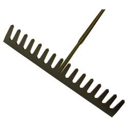 Roughneck 68-510 Asphalt Rake 16 Flat Teeth - Tubular Steel Shaft Handled