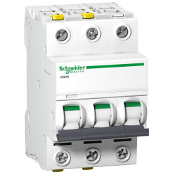 Wyłącznik nadprądowy MCB, Typ B, 3-biegunowy, 6A, 440V, 180V, Schneider Electric, A9F0