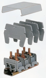 Płytka rozdzielająca Przegroda rozdzielająca sekcje Entrelec Bloki zaciskowe do montażu na szynie DIN