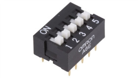 Przełącznik Dip-Switch On-Off 0,025A/24Vdc Poz 2 A6e-5104-N