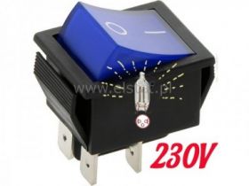 Przeł. kołys. ON-OFF stabilny 4p podśw. 230V 15A