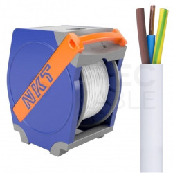 Kabel instalacyjny YDY 3x1,5mm2 biały 450/750V drut NKT bęben QADDY 550m