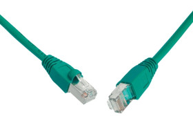 Patchcord CAT5E SFTP PVC 1m zielony snag-proof C5E-315GR-1MB