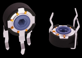 Layered trimmer potentiometer, 25 kΩ, 0.1 W, THT, lateral, PT 6 K H 253 A