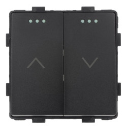 Moduł - Włącznik żaluzjowy / roletowy - czarny - Tawoia Glass