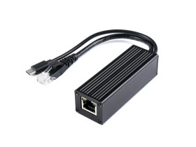 Waveshare Industrial Gigabit PoE Splitter, Metal Case protection, 5V 2.5A Type-C Out