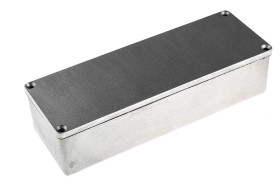 Obudowa Aluminium odlewane szerokość zew. 87 mm długość zew. 252 mm wys. zew. 61 mm RS PRO IP65 Szary