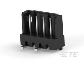 Listwa stykowa PCB 4-pinowe AMP CT raster: 2 mm Pionowy 1-rzędowe TE Connectivity Płyta125 V W osłonie