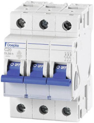 Doepke 09914294 DLS6H C20A 3polig 6KA Wyłącznik automatyczny 3 styki 20 A 230 V, 400 V