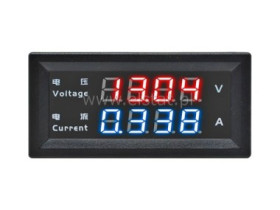 Woltomierz i amperomierz; 100V/10A; 4 cyfry