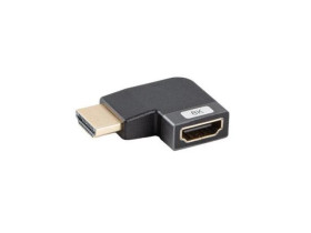 Adapter HDMI(M)-HDMI(F) 8K kątowy lewo aluminium srebrny AD-HDMI-09
