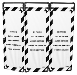 Bariera ochronna Bariera składana Czarny/biały