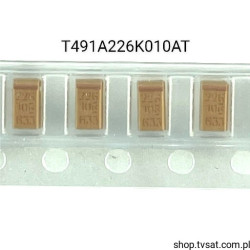 T491A226K010AT Tantalum 22uF 10V 10% SMD-A KEMET