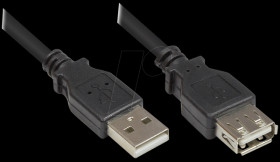 2511-OF01S USB 2.0 male A > female A, 0,15m