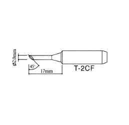 900M-T-2CF Cut Black Soldering Iron Tip