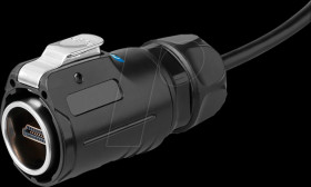 IC01-24H01 Connector - HDMI 2.0b cable male &gt; male, click-lock, IP65/67