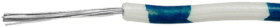 PVC-switching strand, highly flexible, LiYv, 0.25 mm², 14 x 0.15 mm, blue/white, outer Ø 1.3 mm, BYB-5-92F5401