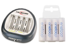 ładowarka Ansmann Energy 4 Speed + 4 x R6/AA Panasonic Eneloop 2000 (box)