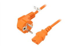 Sn326-3/10/3Or Kabel Cee 7/7 (E/F) Wtyk Kątowy, Iec C13 Żeński Pvc 3M 10A