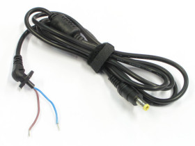 Wtyk DC 2.5/5.5 z przewodem 1.5m, filtr ferrytowy