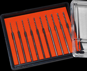 826686 10-piece mini drill set, diamond coating. 2.35-mm shaft