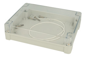 Obudowa; uniwersalna; ZP240.190.60JpH TM ABS-PC; ABS / poliwęglan; 240mm; 191,3mm; 61,7mm; jasnoszary; przezroczysty; hermetyczn