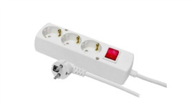 Przedłużacz Z Wyłącznikiem 3-Gniazda Z/U Schuko 16A 3M /H05vv-F 3X1,5/ Biały...