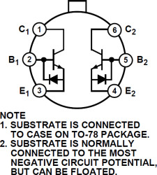 Audio, Dual-Matched NPN Transistor