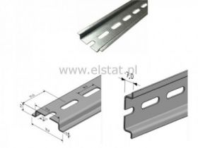 Szyna montażowa TS35 perforowana 7mm/ L= 1m