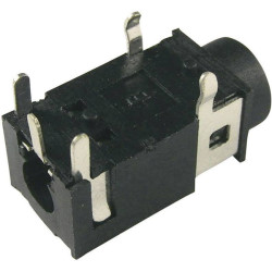 Cliff FC68127 Audio Jack Socket 3.5mm Horizontal Stereo 4-Pin Black