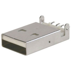 TruComponents 240935 Ultra Slim USB Connector Plug, mount USB A (SMT) Plug
