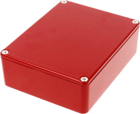 Aluminum die cast enclosure, (L x W x H) 119 x 94 x 34 mm, red, IP54, 1590BBRD