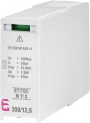 Moduł wymienny ogranicznika przepięć typ T1+T2 (B+C) MOD.ETITEC SM T12 300/12,5 002440552